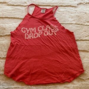 PINK Victoria's Secret Coral Graphic Tank Top